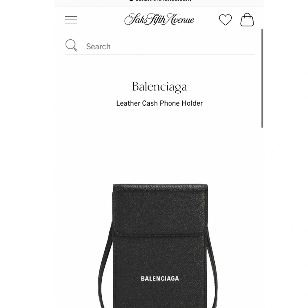 NWT Balenciaga Leather Crossbody Bag !!! 4.3"W x 7.1" H - Picture 4 of 5